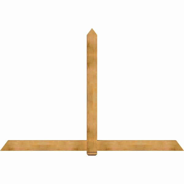 Ekena Millwork Eugene Rough Sawn Timber Gable Bracket, Western Red Cedar, 108"W x 72"H x 4"D x 6"F, 16/12 Pitch GBW108X72X0406EUG00RWR - main